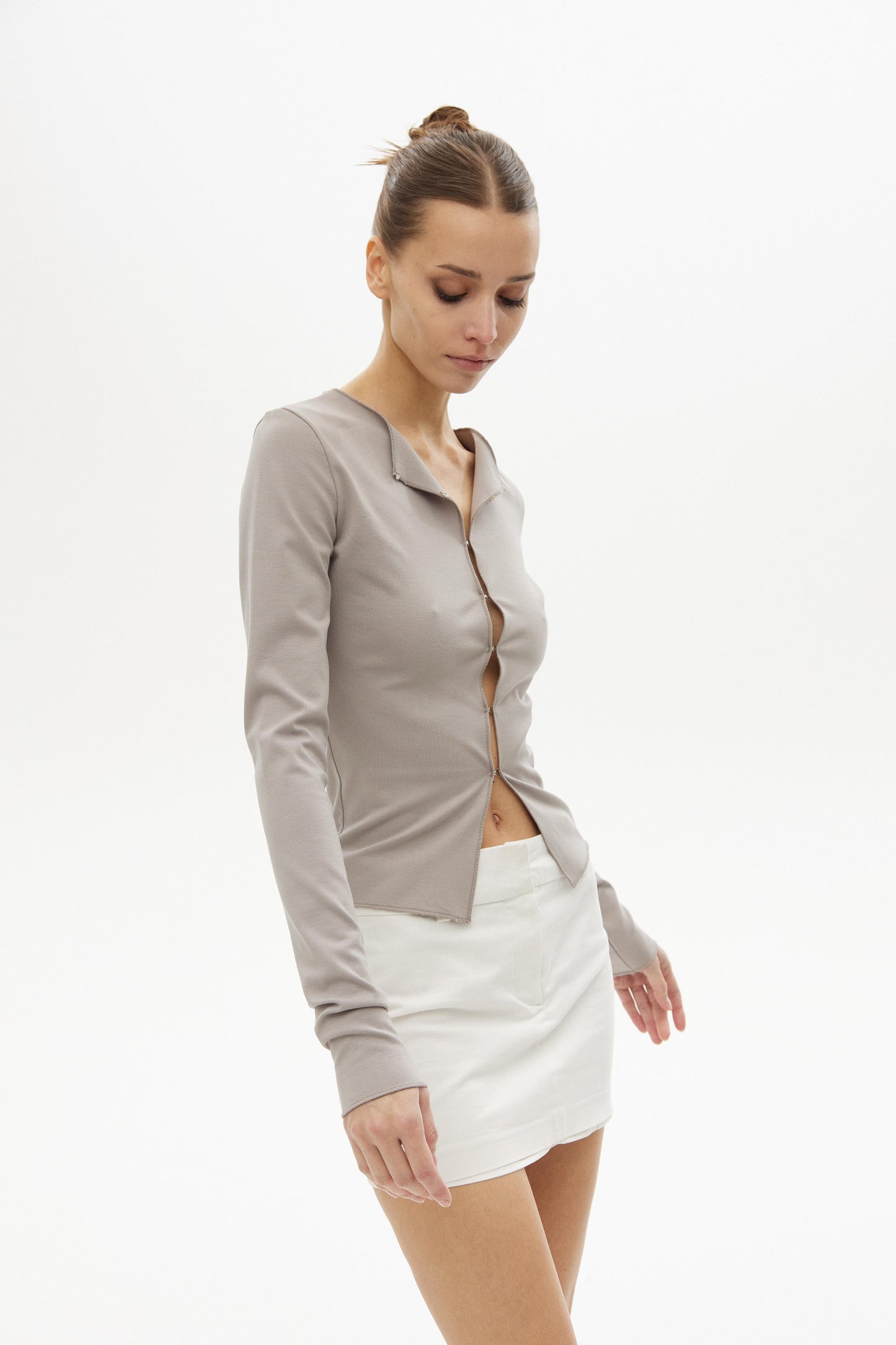 Silver Viscose Longsleeve